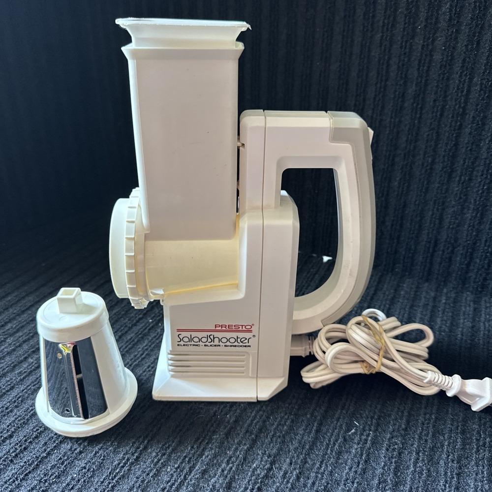 Vintage Presto Salad Shooter Electric‎ Slicer Shredder Processor #0291001 WORKS